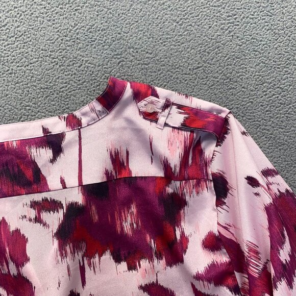 Calvin Klein Women Top Size XL Long Sleeved Roll Tab Blouse,Buttons Front - Picture 6 of 12